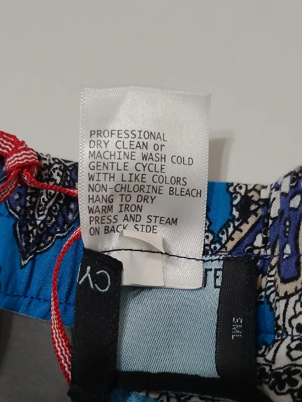 NWT Cynthia Rowley Blue Colorful Paisley Wide Leg Pullon Pants size Medium
